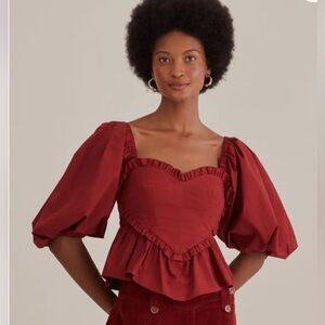 ISO!!!! FARM Rio MARSLA HEART PUFF SLEEV TOP! S or M